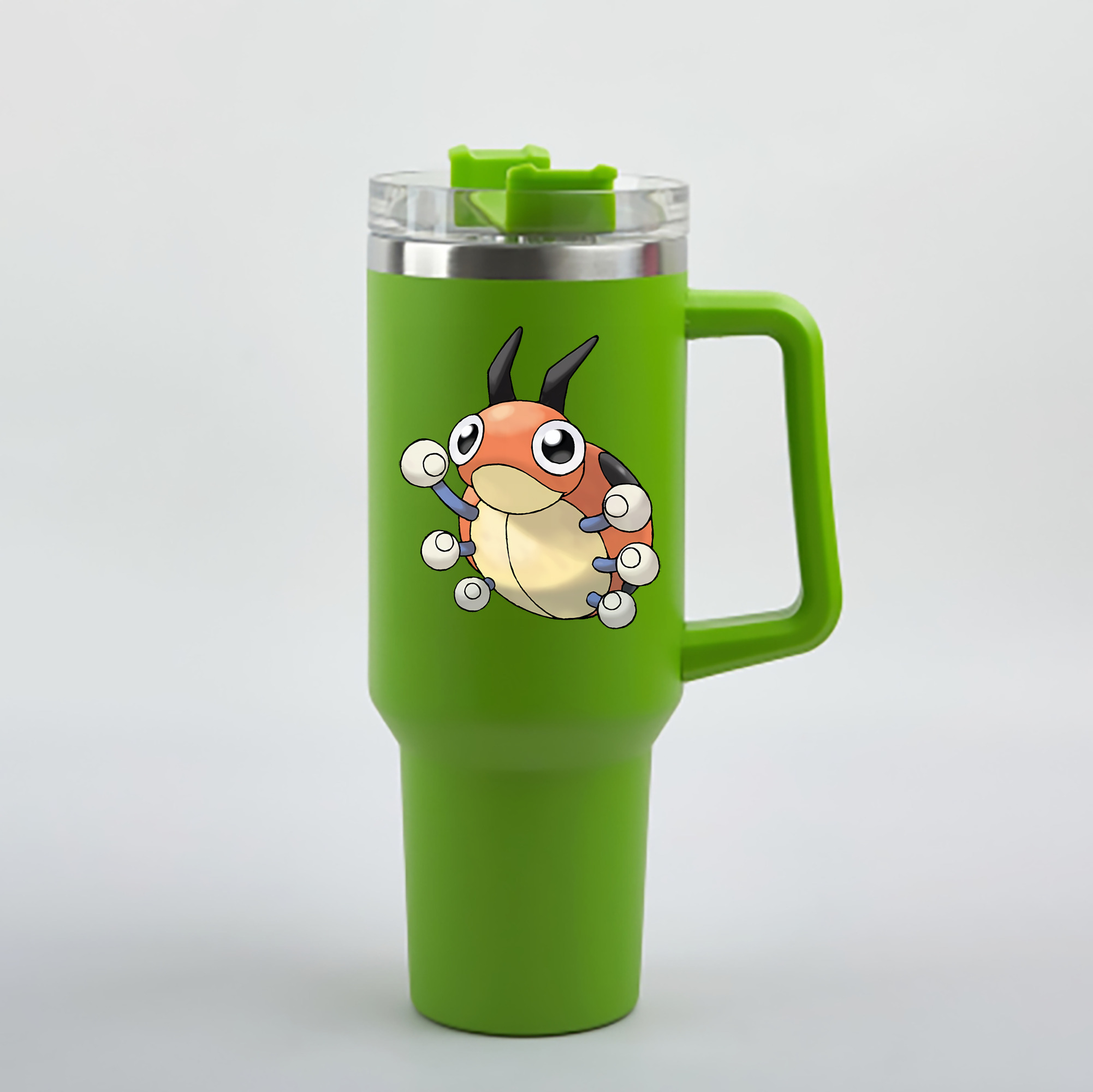 （画像用） ポケットモンスター Pokémon 1200mL車用タンブラー - クリスタルステッカー（プラスチックストロー付き）